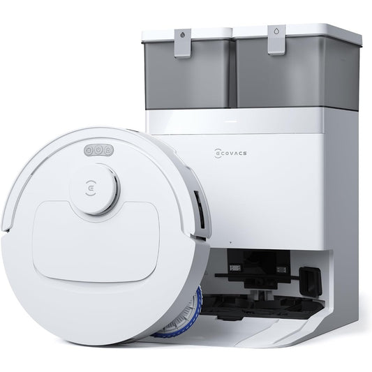 Robot avec station de lavage, coloris blanc, avec le vidage automatique