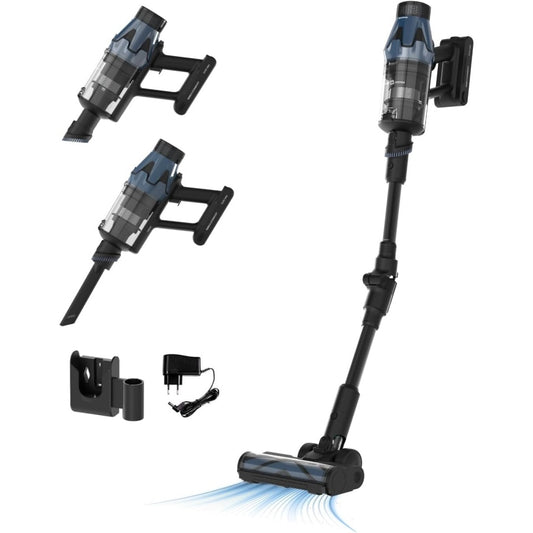 Aspirateur vertical avec un eclairage de la zone de travail et la collecte de la poussiere
