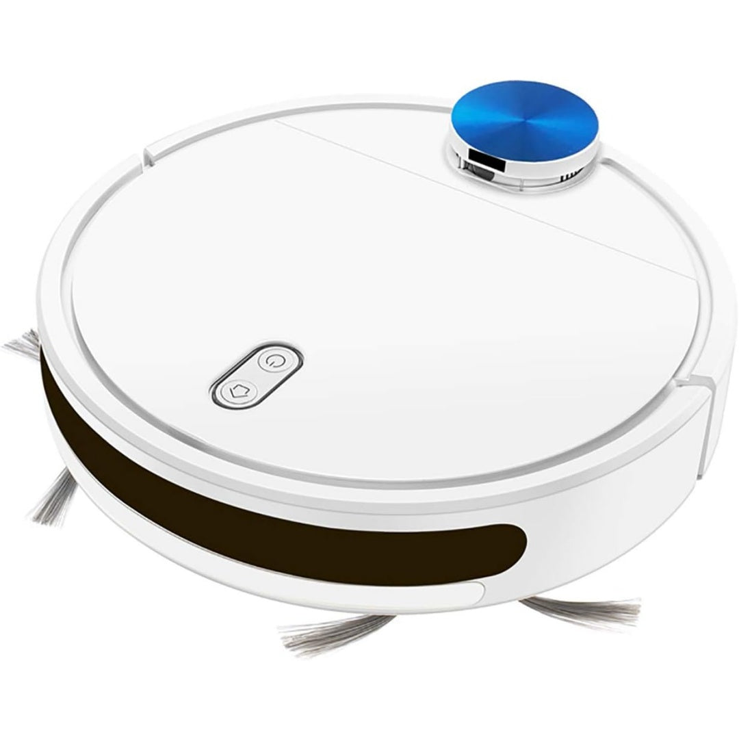 Robot de nettoyage des sols associant le nettoyage automatise des sols au coloris blanc