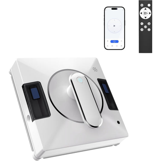 Robot lave vitres avec le deplacement sur la vitre et un reglage par application
