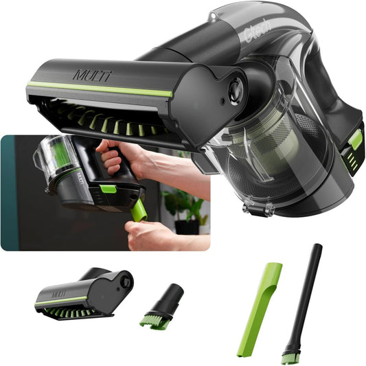 Aspirateur a main avec le nettoyage des tissus, coloris gris et noir